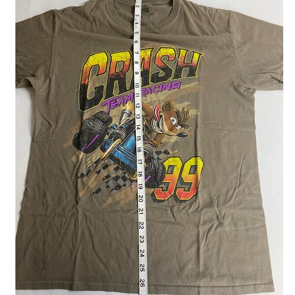 Crash Bandicoot Men's Brown Crash Team Racing T-Shirt Size Medium - Picture 3 of 4